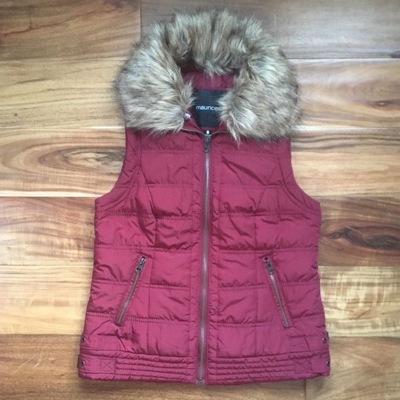 Maurices Jackets & Blazers - Vest with fur trim